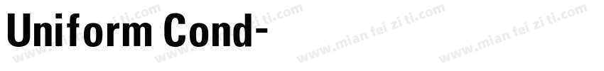 Uniform Cond字体转换